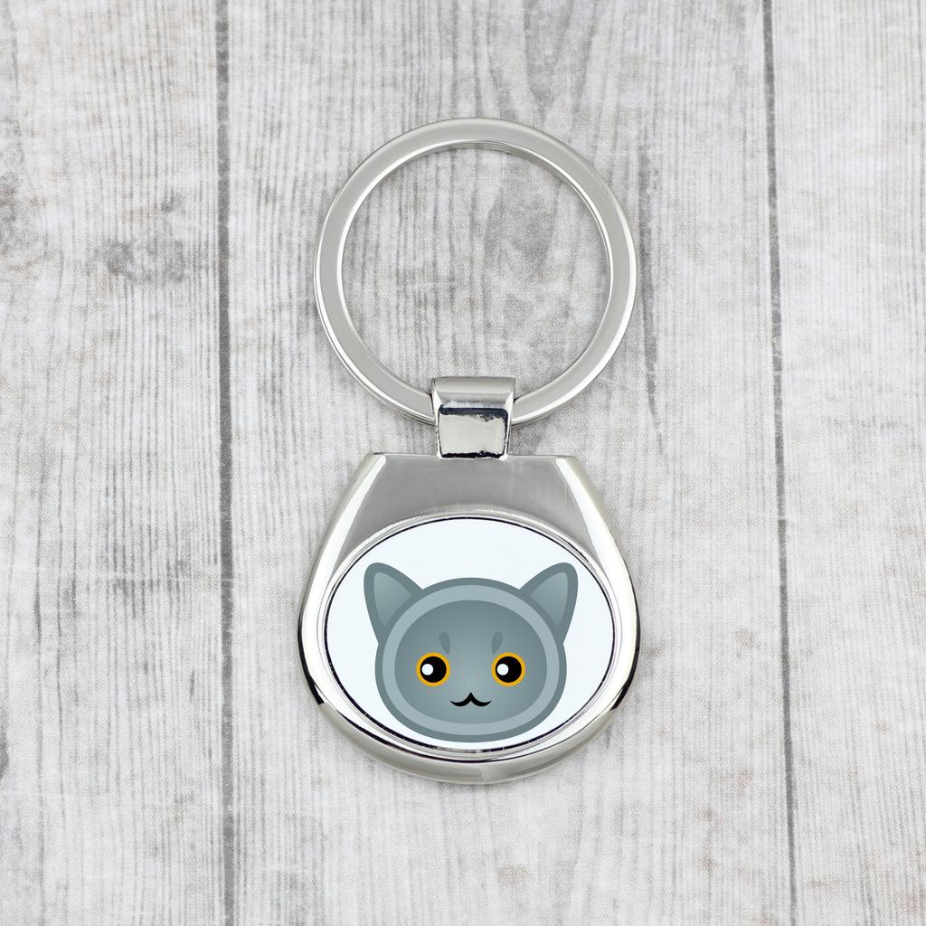 British Shorthair - Keychain Keychain for Keys by Art-Dog Brand