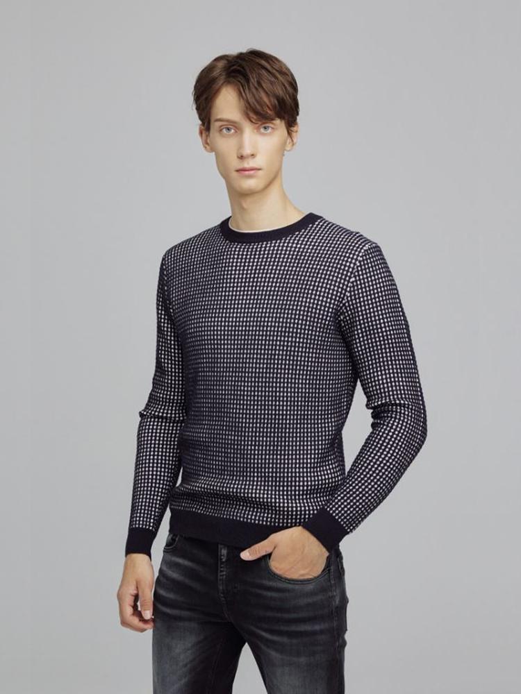 IKALOOK Multicolor Round Neck Sweatshirt Knit Sweater Nit120