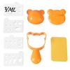 Sandwich And Ham Cutter Rice Ball Molds Kit, Cartoon Bear/Cat/Dog/Panda Shape Onigiri Maker, Home Baking Cooking Gift Food Grade Plastic Sushi
