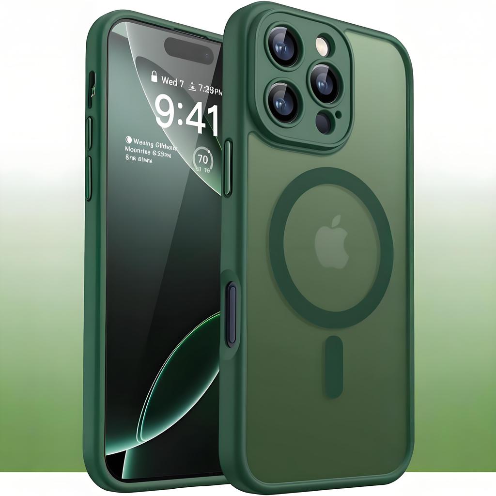 Translucent Magnetic Frosted Matte Phone Case For iPhone 17 Air 16 15 14 Plus 13 12 11 Pro Max For Magsafe Wireless Charge Cover