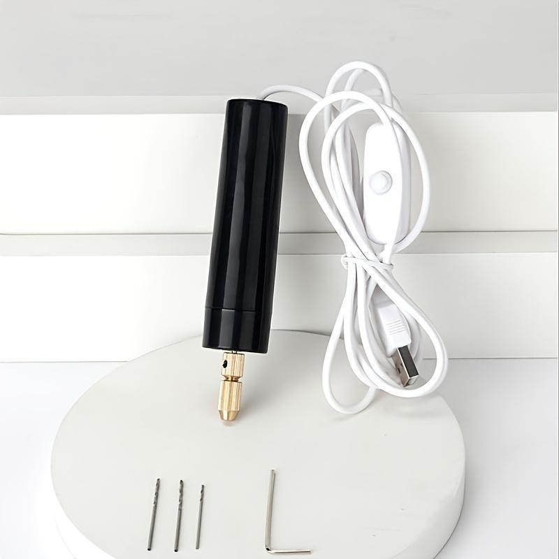 1 rinkinys mini elektriniai grąžtai, nešiojamieji nešiojamieji USB gręžimo įrankiai, epoksidinės dervos gręžimo papuošalų įrankiai su grąžtais Elektriniai įrankiai