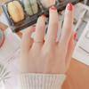Rose Gold Geometric Rhinestone Titanium Ring: Versatile Japanese-Korean Fashion Jewelry