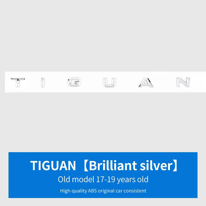 BHMTQ1 ABS Car letter Sticker For VW Volkswagen TIGUAN TOUAREG SAGITAR Logo 2016-2024 Decorative Rear Trunk Emblem Badge Sticker