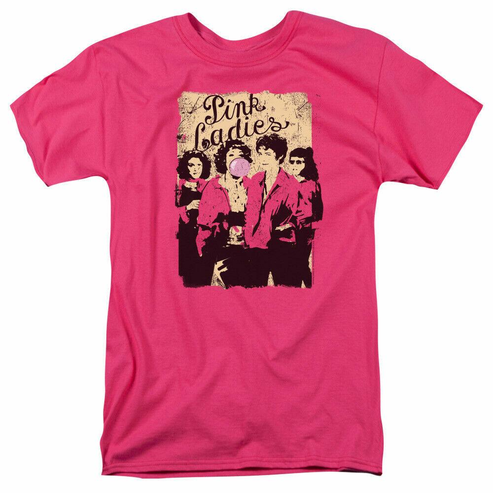 

26 Grease Pink Ladies T Shirt Licensed Musical Romance Movie Retro Tee New Hot Pink Unisex T-Shirt XXL