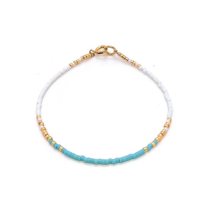 INS Niche Fashion Retro Style Miyuki Bead Woven Handmade Beaded Extremely Fine Girl Twin Small Bracelet Female