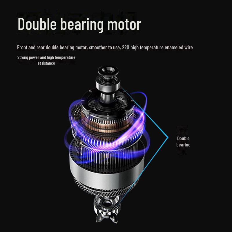 High Horsepower 12V/21V Universal Pure Copper Lawn Mower Motor with 755 Lithium Battery, Burn-Resistant Design.