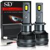 2Pcs H1 H4 H7 LED Canbus H8 H11 Turbo Led Headlight Bulbs 130W 60000LM 12V 24V 6000K White Auto Dual Copper Tube Lamp