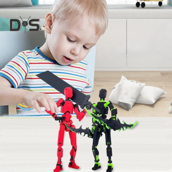 Figurină de acțiune robot imprimată 3D cu accesorii Articulații mobile Model robot Jucărie Artă Figurine Mannequin Articulat Ornament Decorare Casă Birou