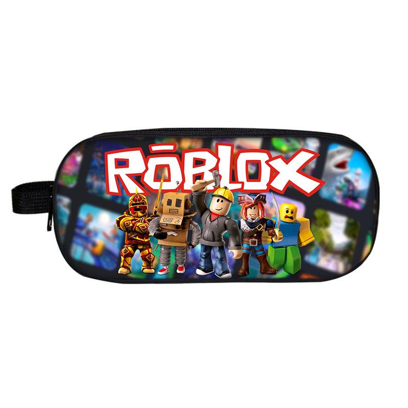 Roblox Double-Layer Pencil Case for School Students - Cartoon Fashion Stationery Box