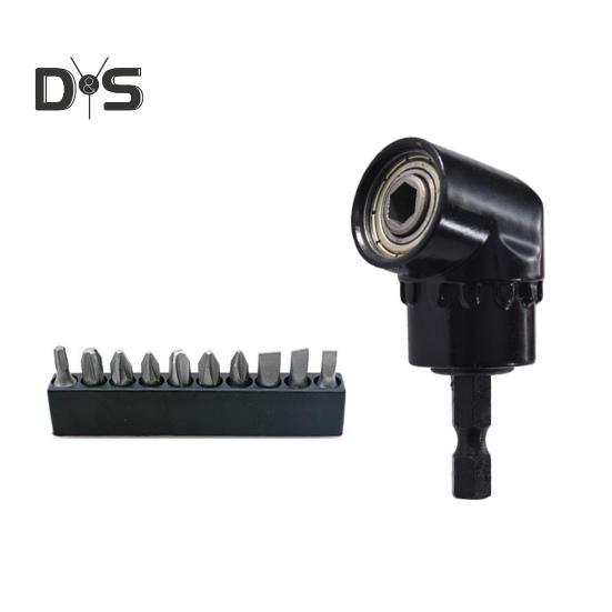 Adapter wiertarski kątowy 105 stopni, odporny na korozję, wielofunkcyjny, zestaw przedłużek do wiertarki kątowej, odporny na rdzę i korozję