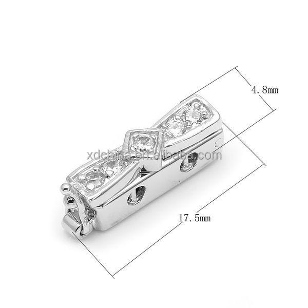XD S880-874-964 Sterling Silver Necklace Clasp  Sterling Silver Bracelet Clasp  Sterling Silver Multi-breasted Clasp 2/3/4  Row