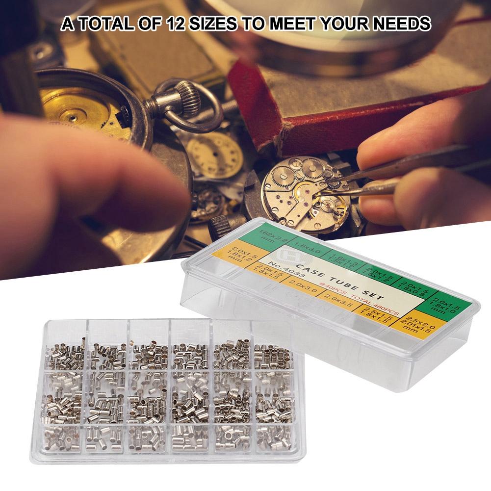 12 Sizes of Watch Case Tube Metal Repairing Tool for Watch Watchmaker Fixing Accessory