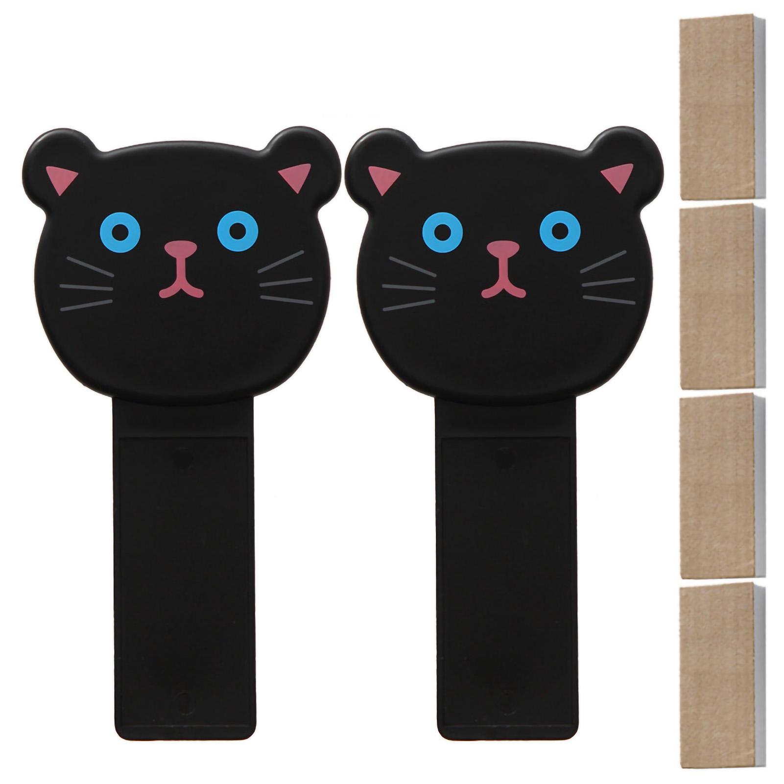 

2Pcs Cartoon Cover Lifter Humanized Toilet Bowl Seat Lift Handle for Bathroom HouseholdBlack Cat