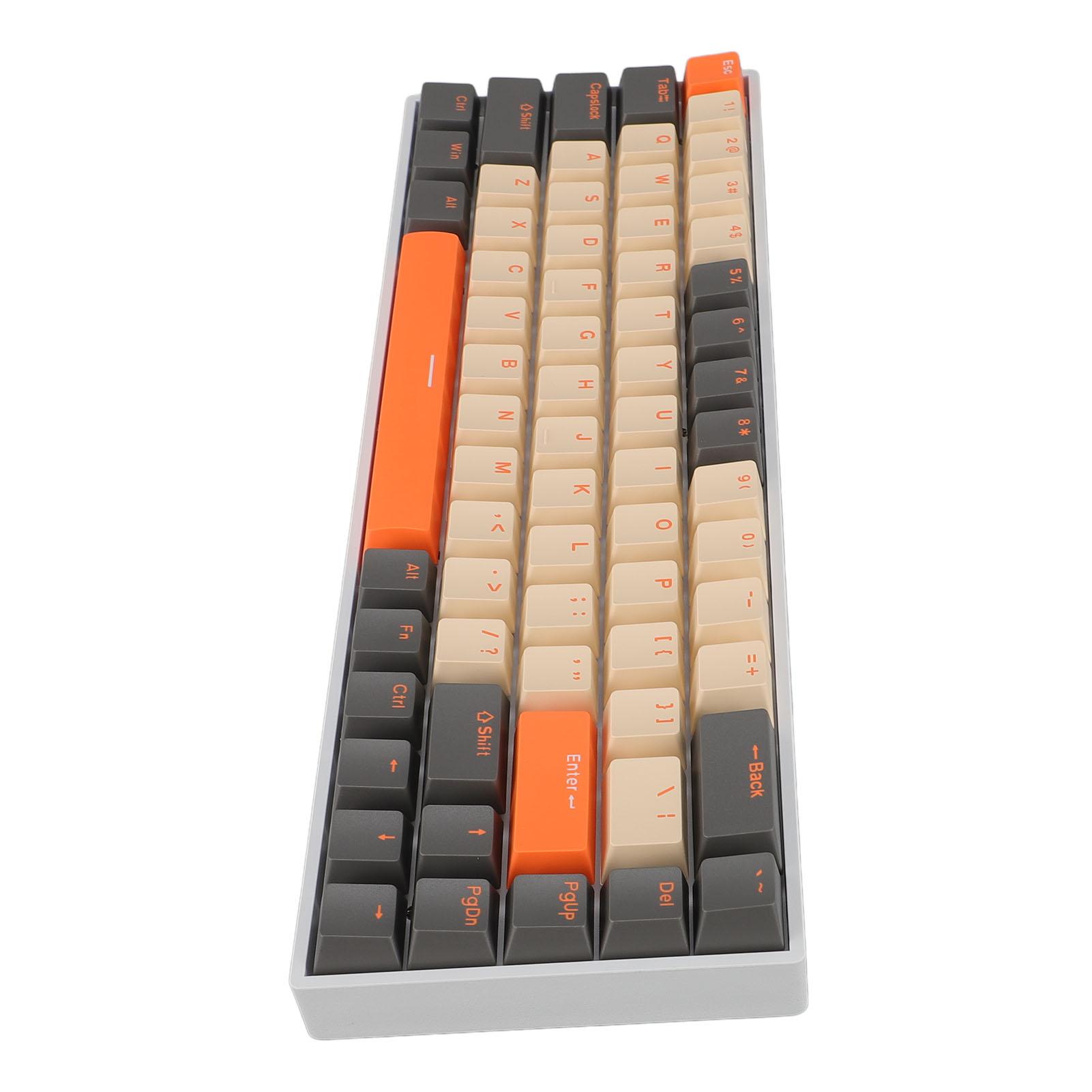 

68 Key 60percent Mechanical Keyboard RGB Backlit USB C Wired Connection Blue Switch Ergonomic Portable