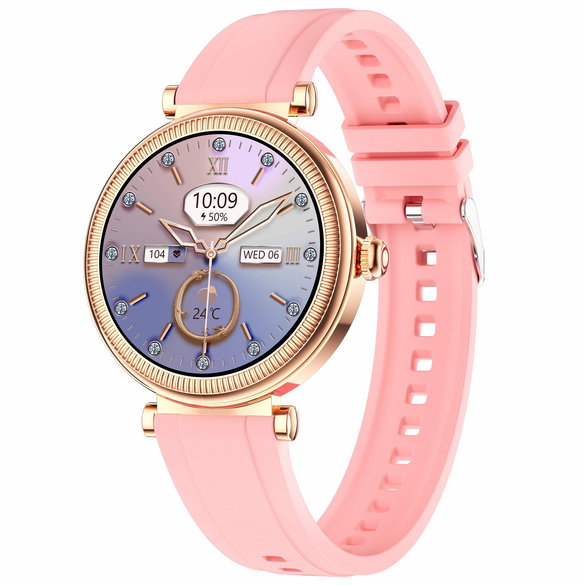 

CF37 Women Smart Watch Menstrual Cycle Reminder Health Monitoring Bluetooth-compatible Call Smart Bracelet Gold
