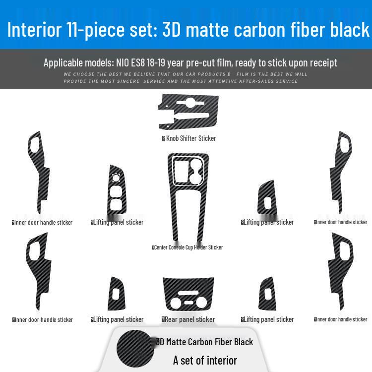 Compatible Nio ES8 (18-20) Carbon Fiber Gear Stickers for ES6/EC6 - Free Replacement If Damaged