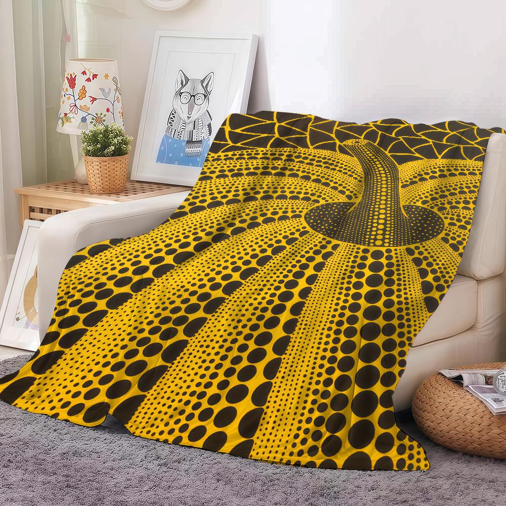 Polka Dot Künstlerin Yayoi Kusama Decke für Sofa Büro Bett Flugzeug Reise Schlafen Lesen Entspannen Camping Weich und Warm
