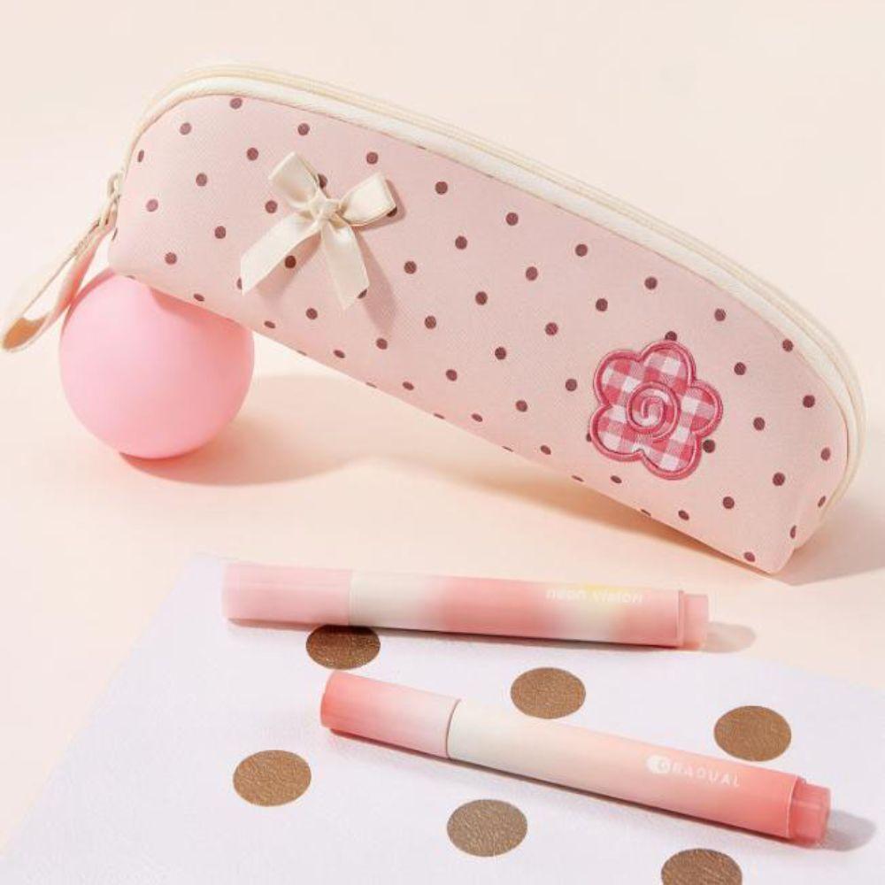 Plaid Pencil Case Fabric Pen Bag New Pencil Pouch Students Gifts