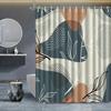 1pc Abstract art pattern shower curtain, polyester fabric, machine washable, with hooks, suitable for bathroom décor.