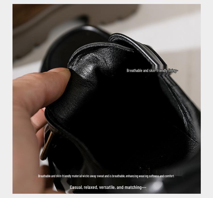 2025 Spring Women's Thick-Soled Suede Retro Loafers - Slip-on British Style