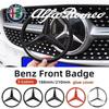 ZPU1  1pcs 188mm 210mm ABS Car Front Grille Badge Decal Cover Emblem For Mercedes Benz A/B/C/E/S Class GLA CLA GLE GLK CLK CLS GLS GLC