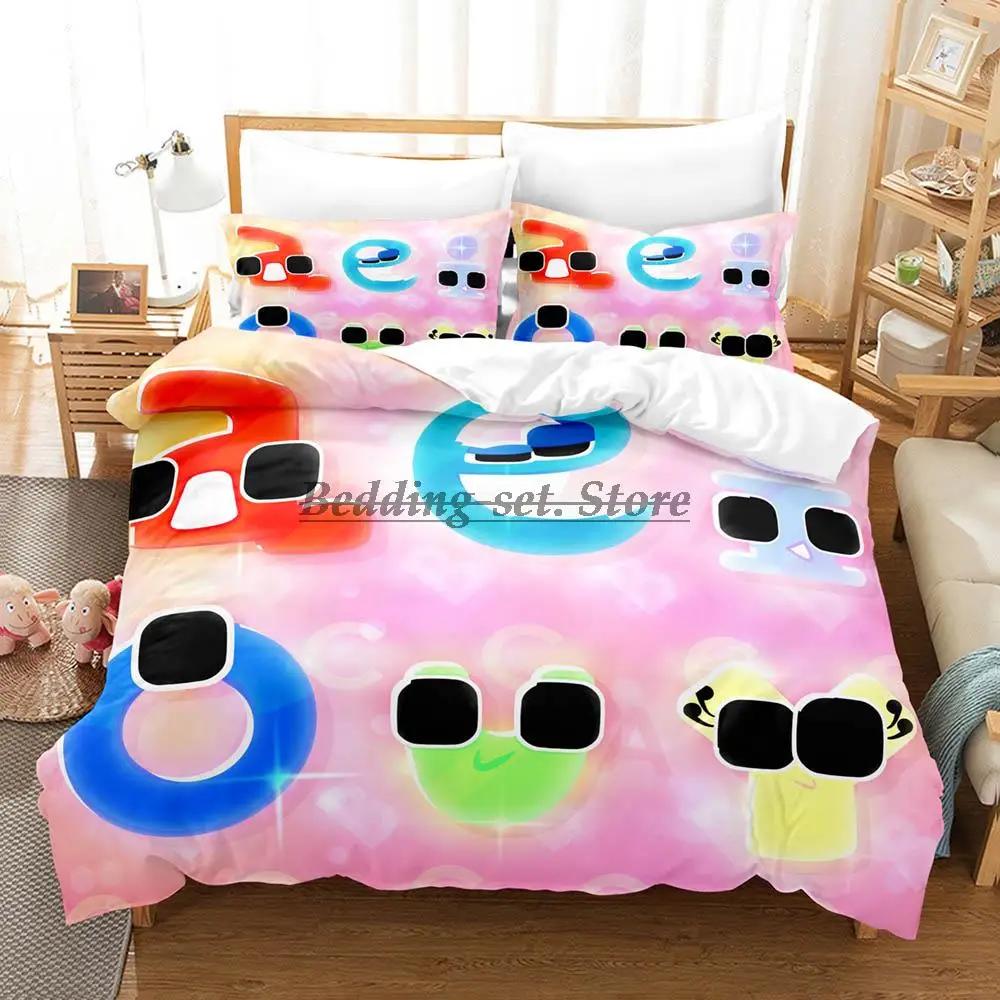 

Alphabet Lore Beding Set Single Twin Ful Quen King-Sized Dimensionsd Dimensions Bed Linen Set Aldult Kid Bedrom Duvetcover Sets Anime Bed Shet Set 100*200cm Single