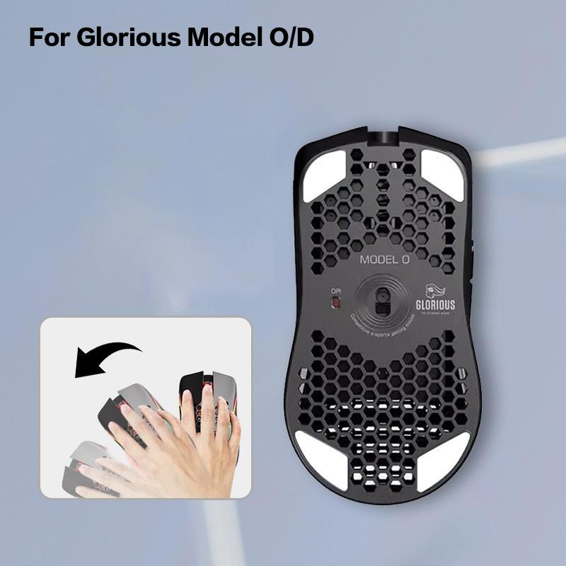 Set of Mouse Foot Stickers & Anti-Slip Skates for Glorious Model O/D, Elevate Your Gaming Skills.