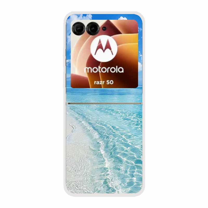 For Moto Razr 50 Case Clear Plastic Hard Painted Space Transparent Phone Covers for Motorola Razr 60 50 Coque Razr 2024 PC Cases