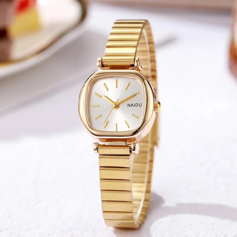 2025 New Luxury Ladies Quartz Watch Fashion Simple Gold Women Stainless Steel Clock Wristwatches Gifts Dropshipping Montre Femme