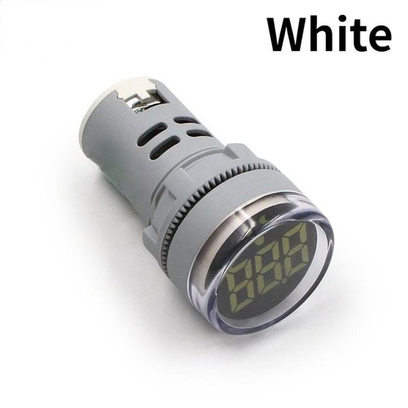 DIY Mini Digital Voltmeter 22mm Round AC 50-500V Volt Voltage Tester Meter Monitor Power LED Indicator Pilot Lamp Light Display