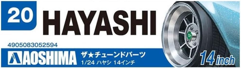 Aoshima Bunka Kyozai The Tuned Parts 20 Hayashi Modelo de Plástico (AOSHIMA) Não. 1/24 14 polegadas