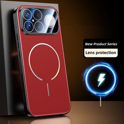 Luxusní Módní Magnetický Kožený Kryt na Telefon s Texturou Liči pro Xiaomi Poco F8 Pro F8 Ultra Bezdrátové Nabíjení Ochrana Fotoaparátu Nárazuvzdorný Kryt Funda