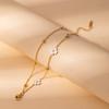 Light Luxury High-End Stainless Steel Diamond-Encrusted Bracelet, Moon Sun Love Geometry Does Not Fade Jewelry Women