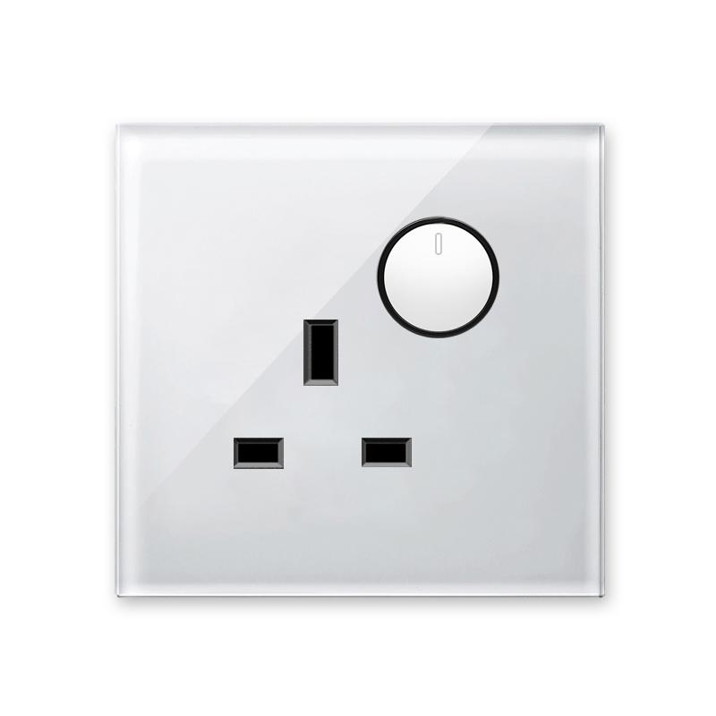 2025 LED Home Use Glass Panel Wall Light Switches Electric 220V Wall and Socket Durable Product