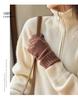 Women's 100% Cashmere Gloves, Five-Needle Knit, Double-Strand Yarn, Thickened for Cold Protection, Ideal for Autumn and Winter.