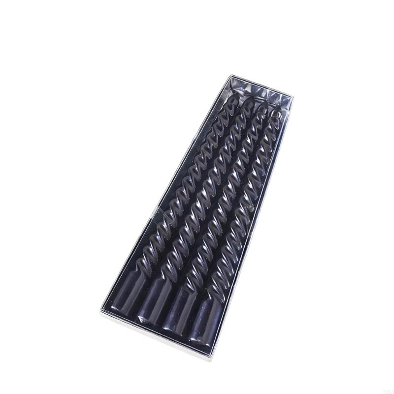 Pack Of 4 Elegant Twist Taper Long Burning Decorative Home Use