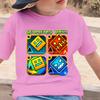 Geometry Dash Cartoon Print Kids Tshirt Childrens Clothing Summer Casual Crew Neck Short Sleeve Tee Girls Clothes Boys Tops