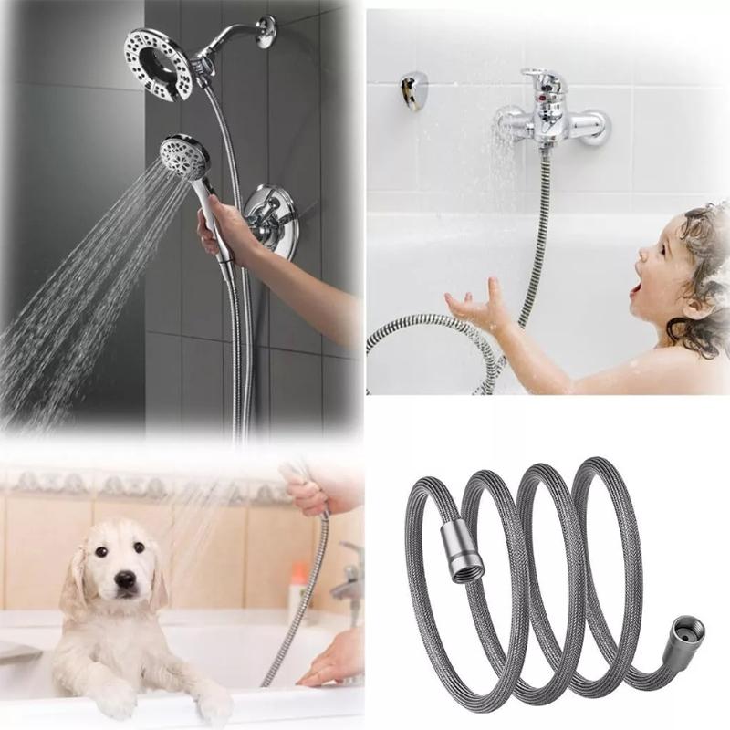 1.5/2M Anti Winding Handheld Shower Hose Gi/2 Flexible Shower Tube High Pressure Universal Interface Bath Shower Nylon Pipe