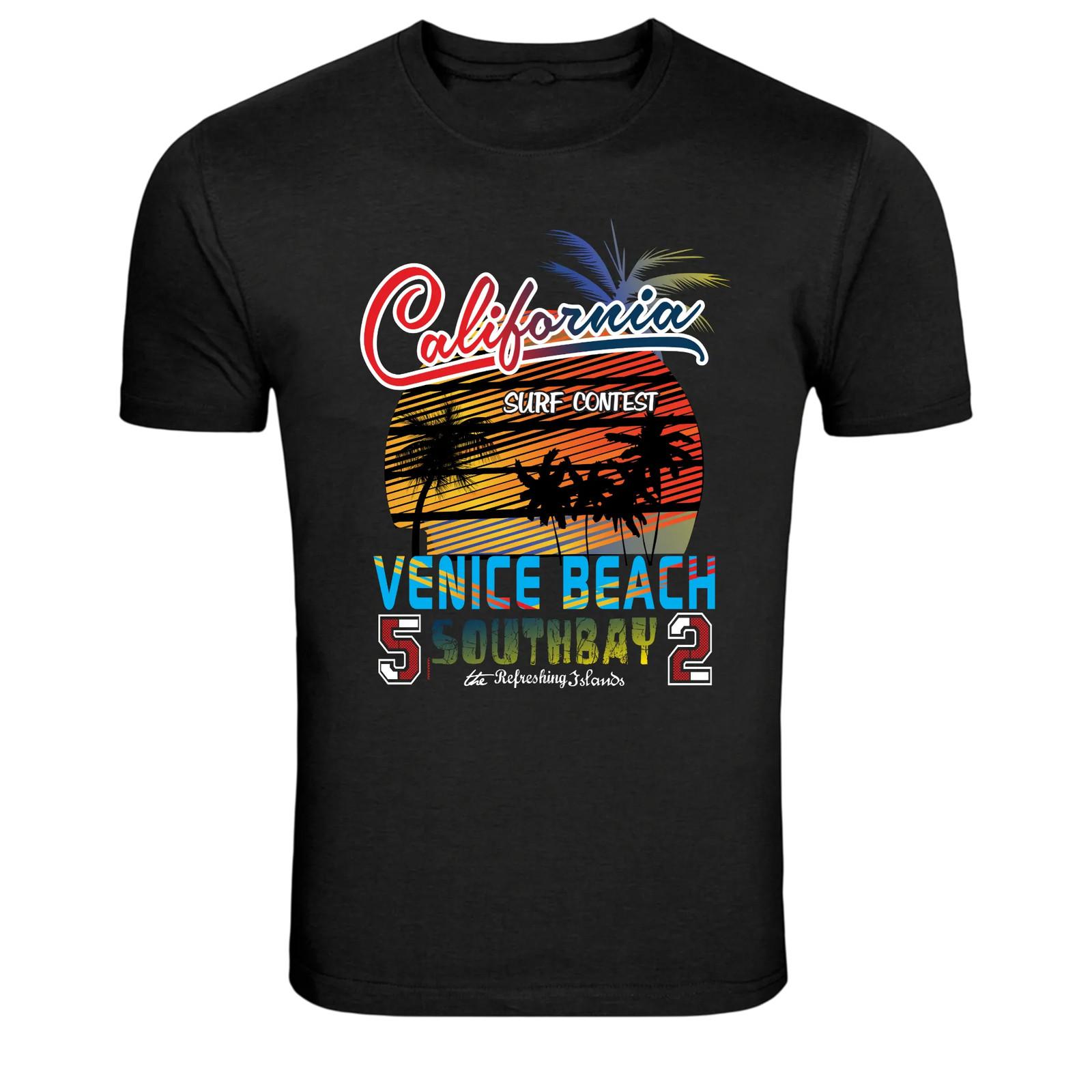 California Venice Beach Surf Contest Vintage Graphic T-Shirt S