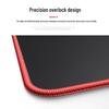 Red-Stitched XL Gaming Mouse Pad for Office and Esports