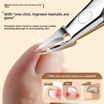 High Quality Large Jaw Toenail Clippers Slanted Design Anti-Splash Nail Clippers Thick Nails Stainless Steel Foot Repair Tool