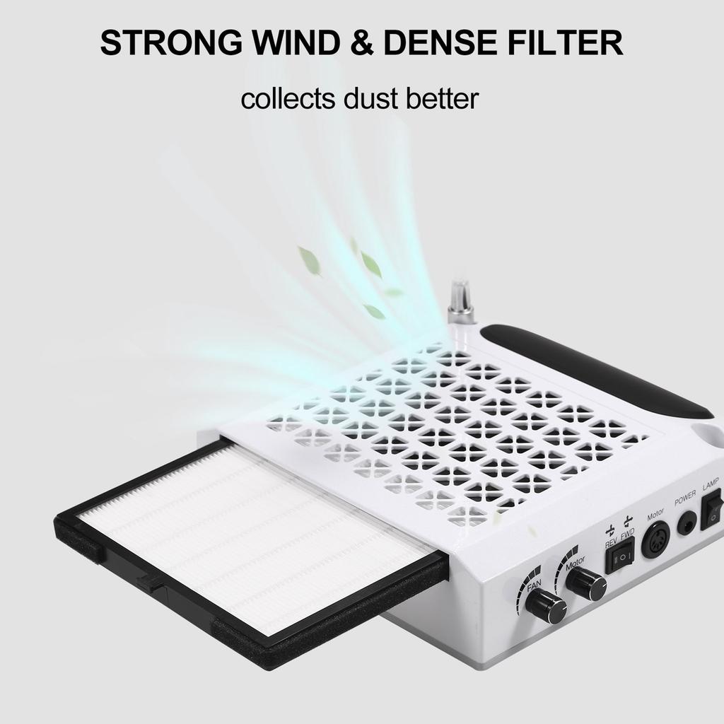 Nail Dust Suction Nail Lamp+Nail Dust Collector Nail Drill Machine Dust Suction Cleaner Nails Art Salon Tools