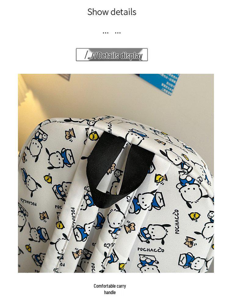 Hello Kitty Double Shoulder Backpack for Students - Cute Cartoon Design for Middle & High School Travel & Campus Outings.