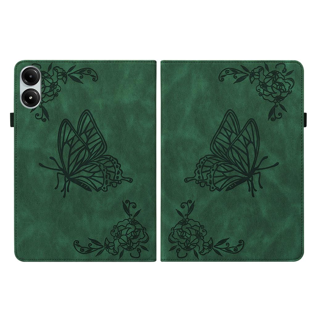 For Xiaomi Redmi Pad Pro/Redmi Pad Pro 5G/Poco Pad Protective Cover PU Leather Butterfly Flower Stand Tablet Case
