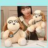 Animal Plush Doll With Glasses And Camera Soft Gift For Boys And Girls