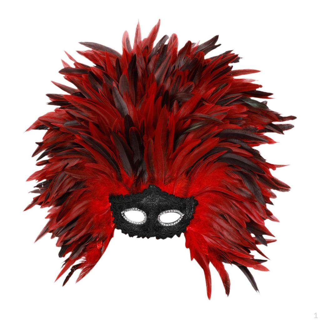 Feather Headdress Cosplay Headband Headwear Photo Props Fancy Dress Masquerade for Thanksgiving