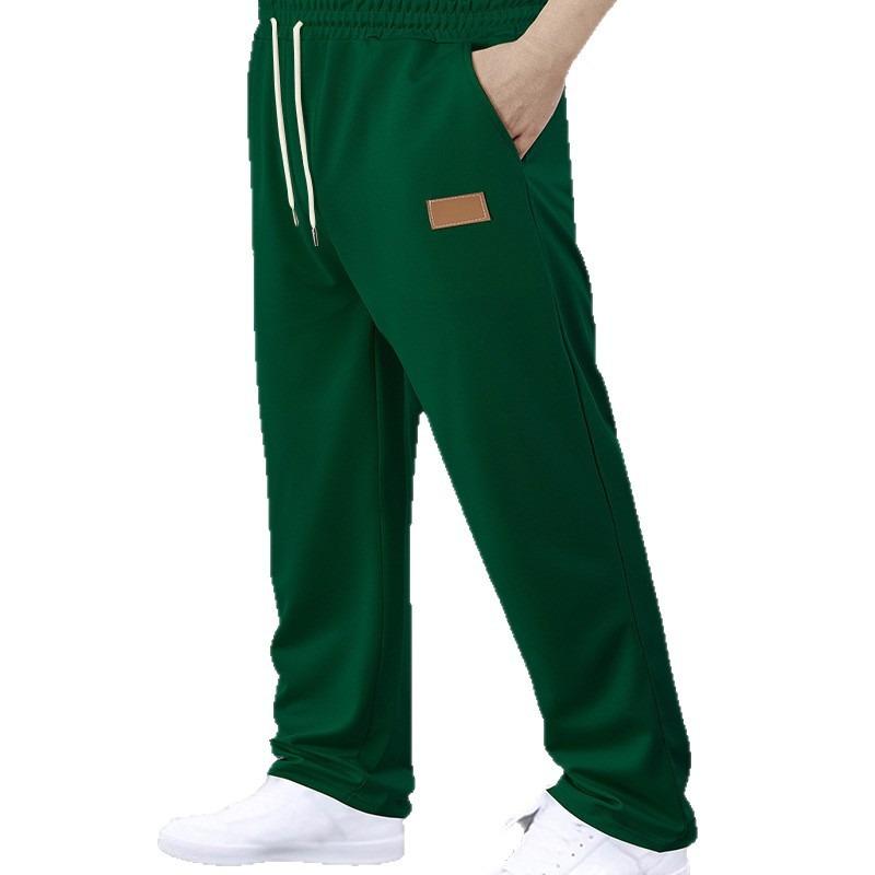 Spring Fashion Straight Casual Trousers Men's Sweatpants Drawstring Elastic Waist Micro Loose Neutral Wind Sports Trend Versatile