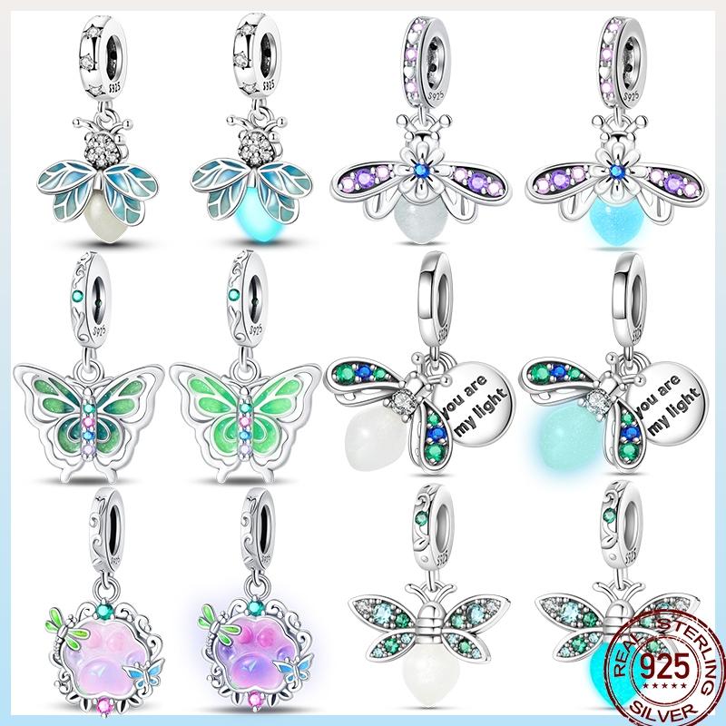 Copper Spring Luminous Insect Butterfly Series Flower Element Gift Beads Suitable For Pan Original Bracelet