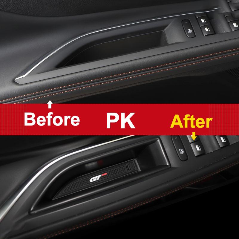 For Peugeot 3008 GT 5008 2017 2018 2019 Car Front Door Handle Storage Box Case Take in Box Holder Tray Organizer Box Accessories
