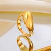 Vnox Women's Statement Ring, Chunky Gold Plated Waved Stainless Steel Finger Band, 2026 New Dainty Stackable Ring Jewelry